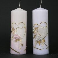 Сватбени 70/200 богато украсени свещи